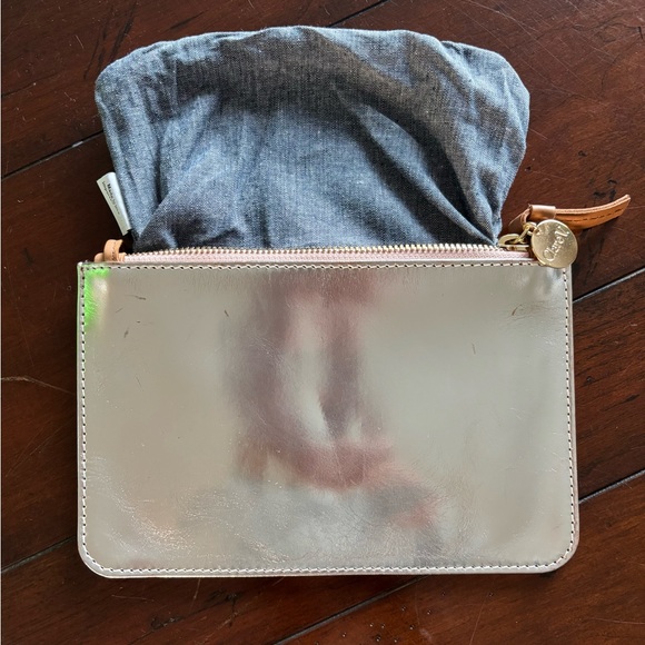 Clare V. Margot Wallet Clutch w/ Tabs Metallic Silver - Picture 5 of 9